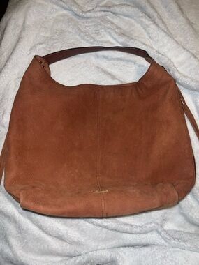 Rebecca minkoff large brown suede leather hobo bag (read description)